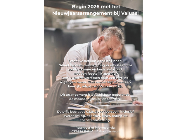 Nieuwjaarsarrangement (januari en februari 2026)